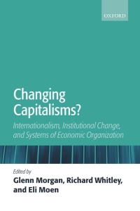 Cover image: Changing Capitalisms? 1st edition 9780199205288