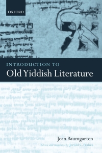 Cover image: Introduction to Old Yiddish Literature 9780199276332