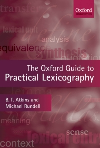 Cover image: The Oxford Guide to Practical Lexicography 9780199277711