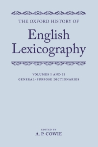 Cover image: The Oxford History of English Lexicography 1st edition 9780199285624