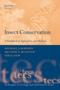 صورة الغلاف: Insect Conservation 9780199298235
