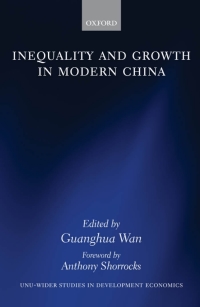 Titelbild: Inequality and Growth in Modern China 1st edition 9780199535194