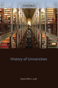 Cover image: History of Universities 1st edition 9780199541041