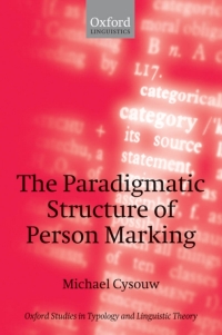 Omslagafbeelding: The Paradigmatic Structure of Person Marking 9780199254125