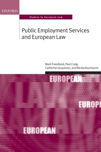 Cover image: Public Employment Services and European Law 9780199233489