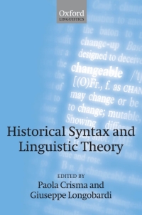 Cover image: Historical Syntax and Linguistic Theory 1st edition 9780199560547