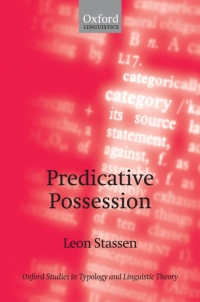 Cover image: Predicative Possession 1st edition 9780199211654