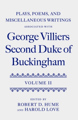 Imagen de portada: Plays, Poems, and Miscellaneous Writings associated with George Villiers, Second Duke of Buckingham 1st edition 9780199203642