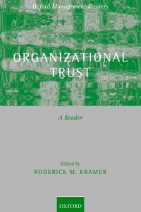 Cover image: Organizational Trust 1st edition 9780199288496