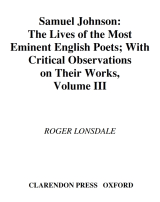 Titelbild: Samuel Johnson's Lives of the Poets 1st edition 9780199284818