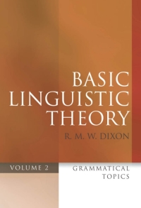 Imagen de portada: Basic Linguistic Theory Volume 2 9780199571086