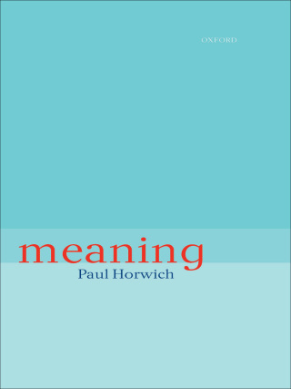 表紙画像: Meaning 9780198237280