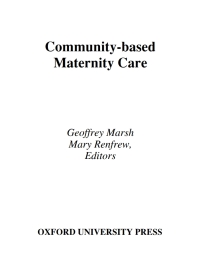 Cover image: Community-based Maternity Care 1st edition 9780192627681