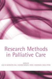 Cover image: Research methods in palliative care 1st edition 9780198530251