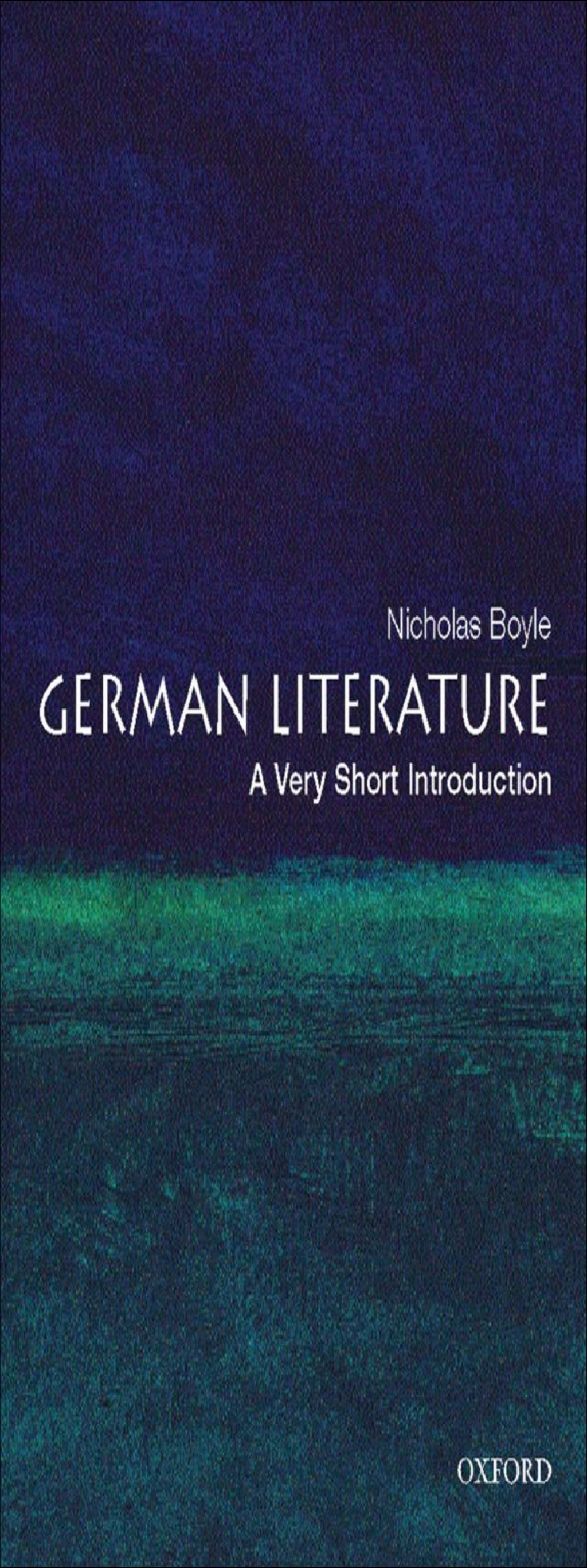 German Literature A Very Short Introduction