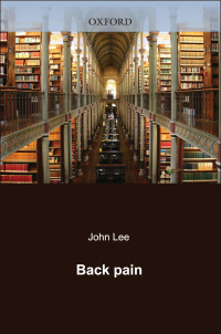 Cover image: Back Pain 9780199561070
