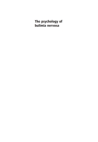 Imagen de portada: The Psychology of Bulimia Nervosa 9780192632654