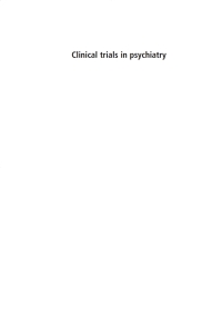 Cover image: Clinical Trials in Psychiatry 1st edition
