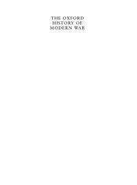 Cover image: The Oxford History of Modern War 1st edition 9780192806451