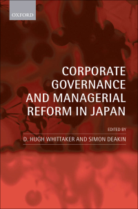 Imagen de portada: Corporate Governance and Managerial Reform in Japan 1st edition 9780199563630