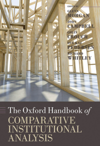 Cover image: The Oxford Handbook of Comparative Institutional Analysis 9780199693771