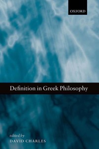 Cover image: Definition in Greek Philosophy 1st edition 9780199564453