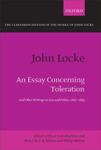 Imagen de portada: John Locke: An Essay concerning Toleration 1st edition 9780198237211