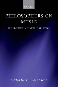 Cover image: Philosophers on Music 1st edition 9780199587995
