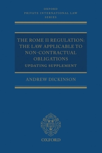 Imagen de portada: The Rome II Regulation 9780199588466