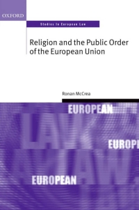 Imagen de portada: Religion and the Public Order of the European Union 9780199595358