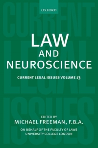 Cover image: Law and Neuroscience 1st edition 9780199599844