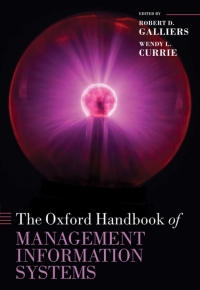 Omslagafbeelding: The Oxford Handbook of Management Information Systems 1st edition 9780199580583