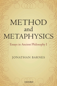 صورة الغلاف: Method and Metaphysics 9780199577514