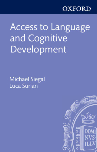 Omslagafbeelding: Access to Language and Cognitive Development 1st edition 9780199592722