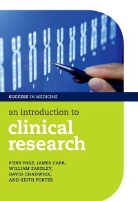 Cover image: An Introduction to Clinical Research 9780199570072
