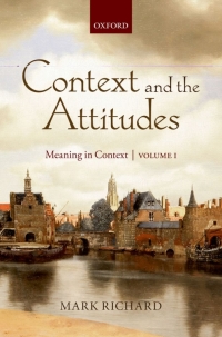 Cover image: Context and the Attitudes 9780199557950