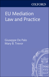 Cover image: EU Mediation Law and Practice 1st edition 9780199660988