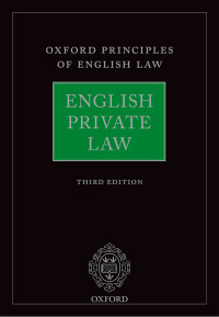 Cover image: English Private Law 3rd edition 9780191637872