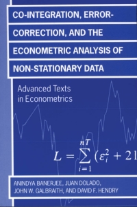 Titelbild: Co-integration, Error Correction, and the Econometric Analysis of Non-Stationary Data 9780198288107