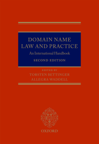 Cover image: Domain Name Law and Practice 2nd edition 9780199663163