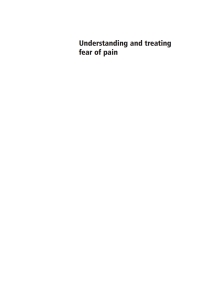 Titelbild: Understanding and Treating Fear of Pain 1st edition 9780198525141