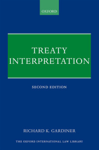 Cover image: Treaty Interpretation 2nd edition 9780199669233