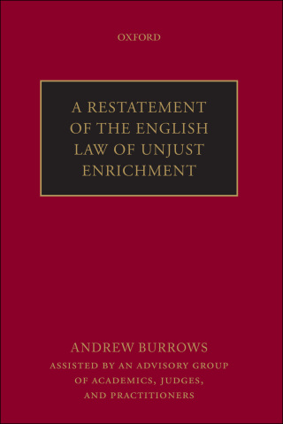 Cover image: A Restatement of the English Law of Unjust Enrichment 1st edition 9780199669899
