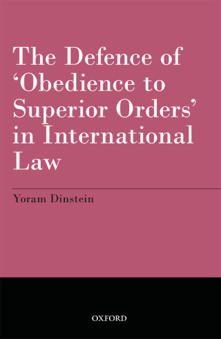 Imagen de portada: The Defence of 'Obedience to Superior Orders' in International Law 9780199670819
