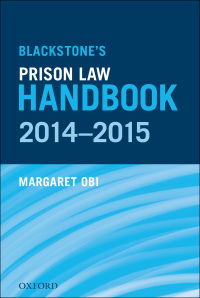 Cover image: Blackstone's Prison Law Handbook 2014-2015 9780199671731