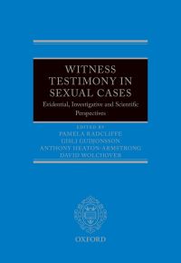 صورة الغلاف: Witness Testimony in Sexual Cases 1st edition 9780199672936