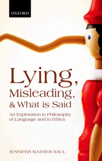 Cover image: Lying, Misleading, and What is Said 9780199603688