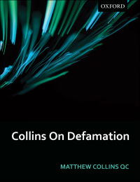 Cover image: Collins On Defamation 9780199673520