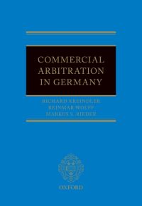Cover image: Commercial Arbitration in Germany 9780199676811