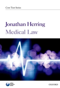 Imagen de portada: Medical Law 1st edition 9780199592531